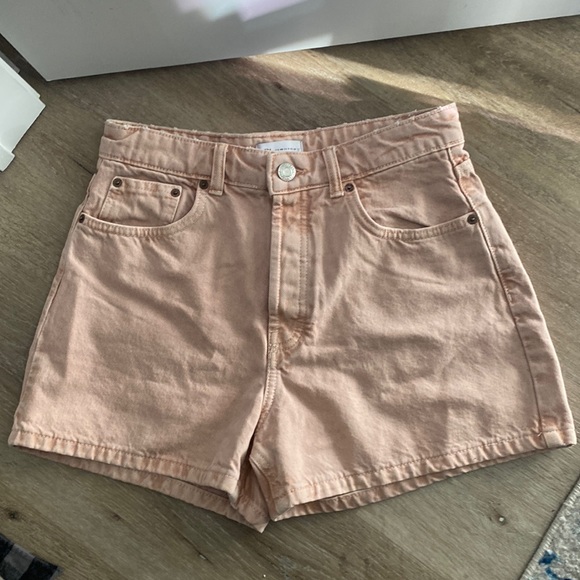 Zara Shorts Zara Button Pink Jean Shorts Poshmark